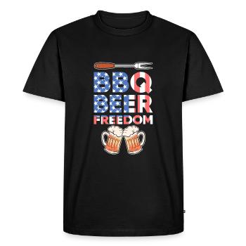 BBQ - Men's Premium Organic T-Shirt - black - Front - Nico (187cm)