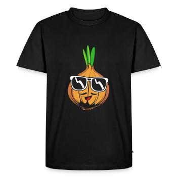 Onion - Men's Premium Organic T-Shirt - black - Front - Nico (187cm)