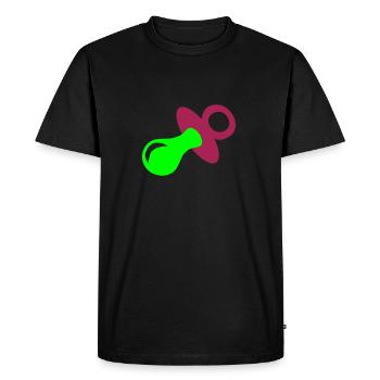 Dummy - Soother - Baby - Men's Premium Organic T-Shirt - black - Front - Nico (187cm)