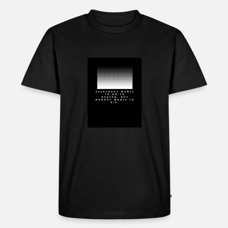 Das Paradies im Blick - Männer Premium Bio T-Shirt - Schwarz