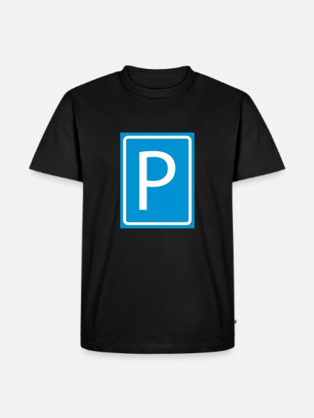 P Parkering brev P-skiven parkering 2c - Herre Premium økologisk T-shirt - sort