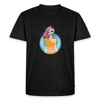 Skull of the wind - Men's Premium Organic T-Shirt - black - Front - Nico (187cm)