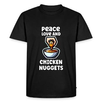 Chicken Nuggets Quote Chicken Quote - Men's Premium Organic T-Shirt - black - Front - Nico (187cm)