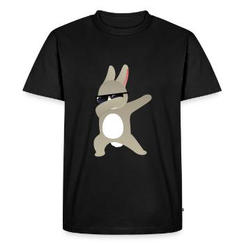 Dabbing Rabbit With Sunglasses - Dab Dance Gift - T-shirt Premium bio Homme - noir - Devant - Nico (187cm)