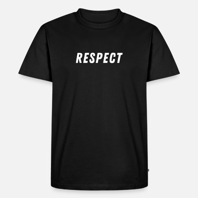 RESPECT - Männer Premium Bio T-Shirt - Schwarz