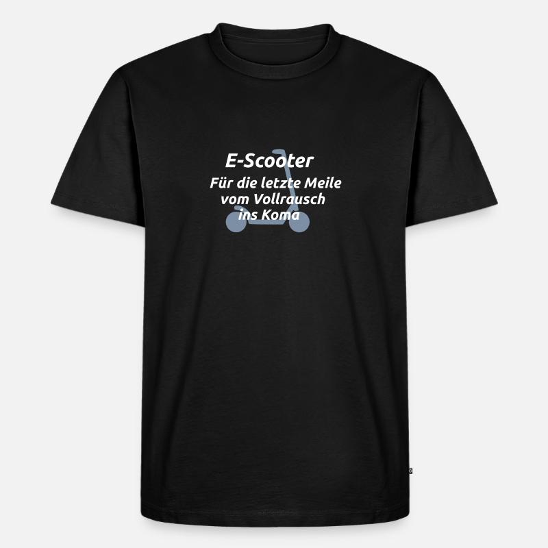 E Scooter - Männer Premium Bio T-Shirt - Schwarz