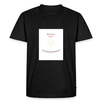 Happy birthday - Men's Premium Organic T-Shirt - black - Front - Nico (187cm)