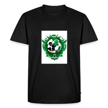 Vibrations Naija - Men's Premium Organic T-Shirt - black - Front - Nico (187cm)