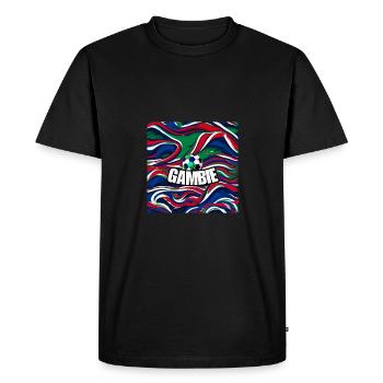 Gambian Energy Flow - Men's Premium Organic T-Shirt - black - Front - Nico (187cm)