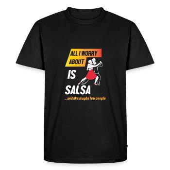 Salsa Dancer Dancer - Men's Premium Organic T-Shirt - black - Front - Nico (187cm)