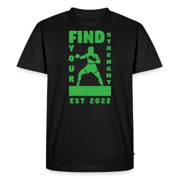 Boxing Boxer Martial Arts Boxing Ring Boxing Gloves - Men's Premium Organic T-Shirt - black - Front - Nico (187cm)