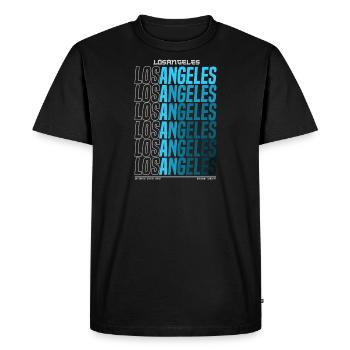 Los Angeles - Men's Premium Organic T-Shirt - black - Front - Nico (187cm)