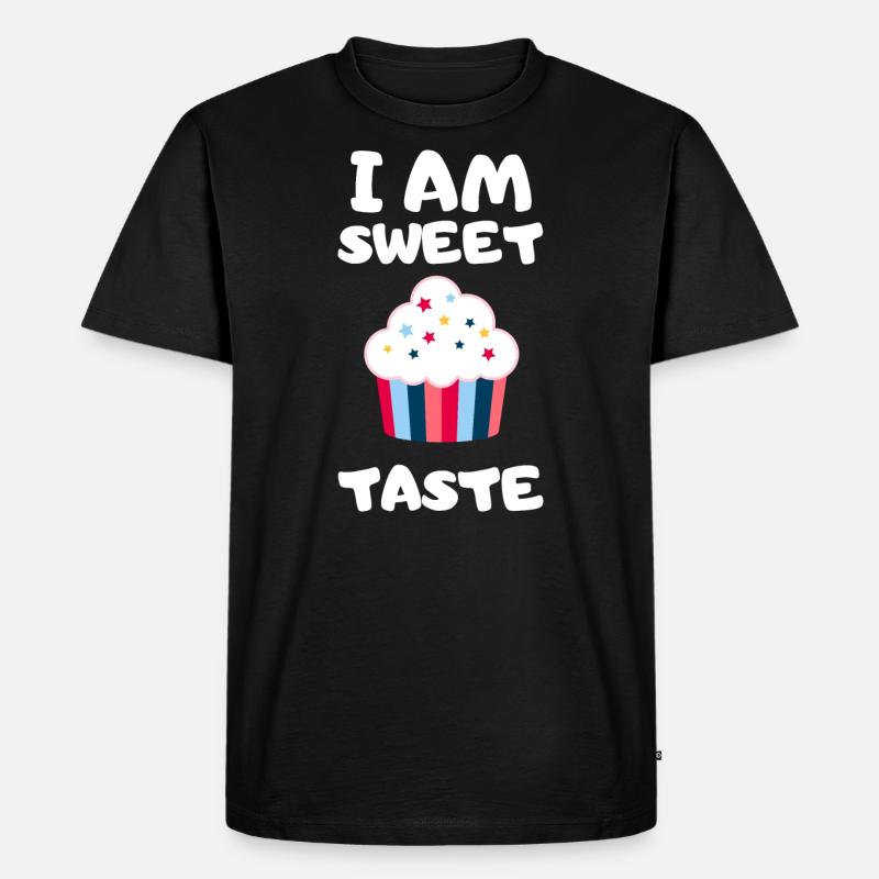 I am sweet taste - Design - Männer Premium Bio T-Shirt - Schwarz