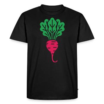 beet - Men's Premium Organic T-Shirt - black - Front - Nico (187cm)