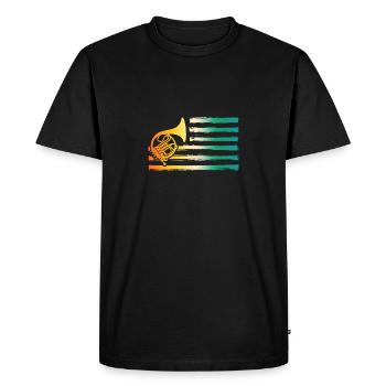 Horn player French horn - Men's Premium Organic T-Shirt - black - Front - Nico (187cm)