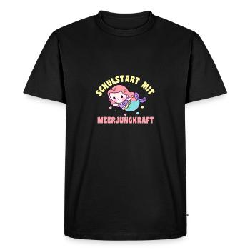 Garderie Sortant de l’école Inscription Écolier - T-shirt Premium bio Homme - noir - Devant - Nico (187cm)