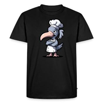 Shoebill cook - Men's Premium Organic T-Shirt - black - Front - Nico (187cm)