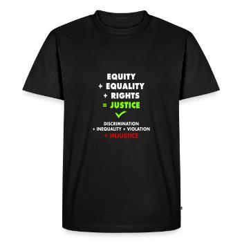 Say NO to injustice ! - Men's Premium Organic T-Shirt - black - Front - Nico (187cm)