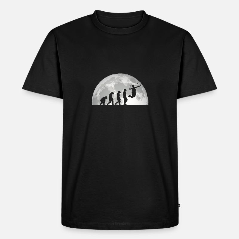 Federball Evolution Badminton - Männer Premium Bio T-Shirt - Schwarz