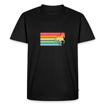 Monter à cheval - T-shirt Premium bio Homme - noir - Devant - Nico (187cm)