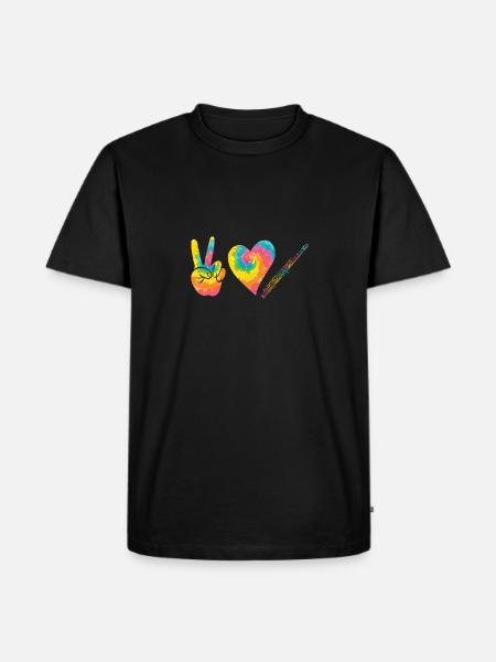 Flute player - Men's Premium Organic T-Shirt - black