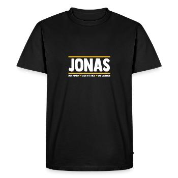 Jonas - T-shirt Premium bio Homme - noir - Devant - Nico (187cm)