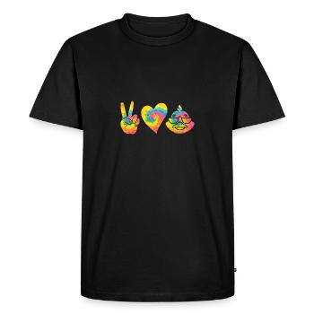 Ducks - Men's Premium Organic T-Shirt - black - Front - Nico (187cm)