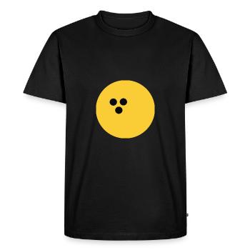 Boule de bowling, jaune de bowling - T-shirt Premium bio Homme - noir - Devant - Nico (187cm)