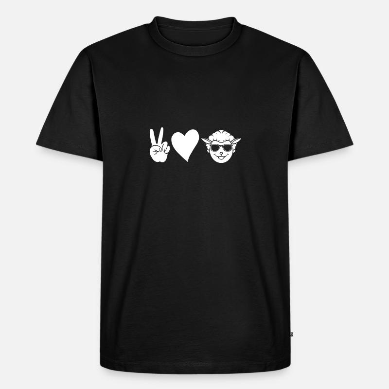 Schäfer Schaf - Männer Premium Bio T-Shirt - Schwarz