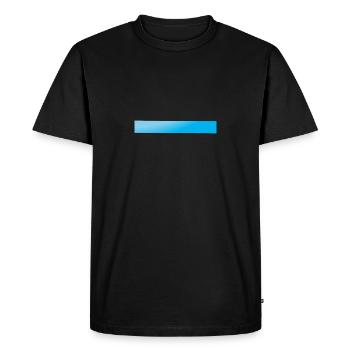 Barres dégradées bleu glacier - T-shirt Premium bio Homme - noir - Devant - Nico (187cm)