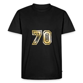 70 Nombre d’or - T-shirt Premium bio Homme - noir - Devant - Nico (187cm)