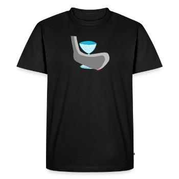 Les fragiles - T-shirt Premium bio Homme - noir - Devant - Nico (187cm)