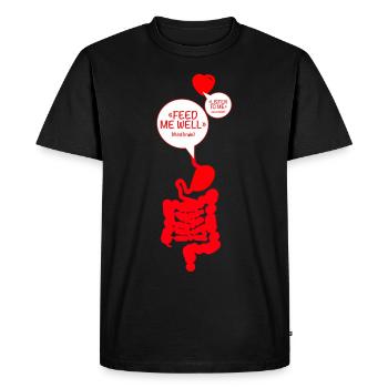 Connexion cerveau-cœur-intestin - T-shirt Premium bio Homme - noir - Devant - Nico (187cm)