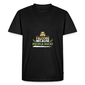 Dicton sportif de fauconnerie - T-shirt Premium bio Homme - noir - Devant - Nico (187cm)