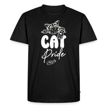 Fierté féline - T-shirt Premium bio Homme - noir - Devant - Nico (187cm)