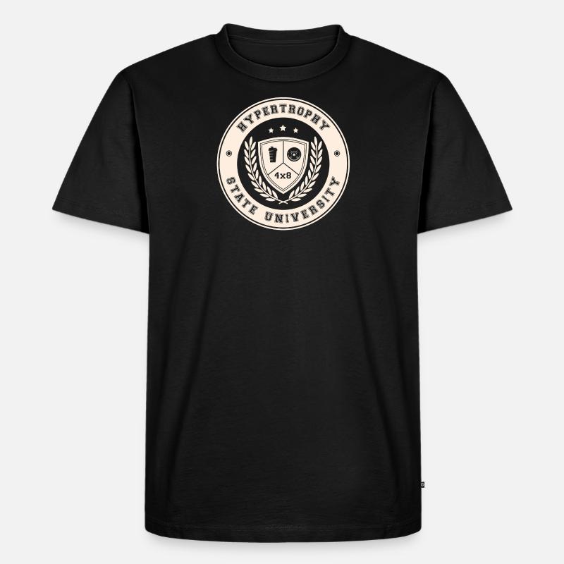 Hypertrophy State University - Männer Premium Bio T-Shirt - Schwarz