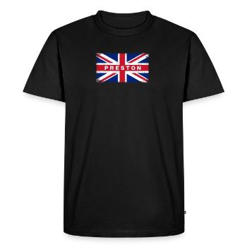 Preston shirt Drapeau vintage Royaume-Uni T-shirt - T-shirt Premium bio Homme - noir - Devant - Nico (187cm)
