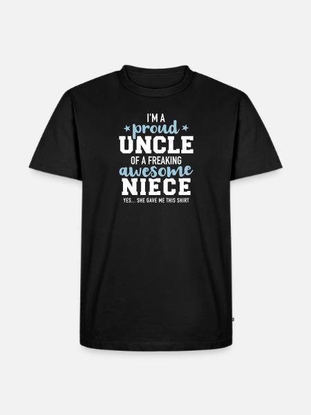uncle - Men's Premium Organic T-Shirt - black