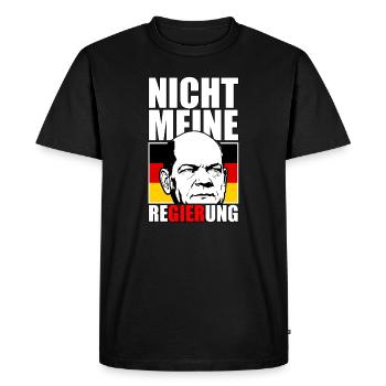 Pas mon gouvernement - T-shirt Premium bio Homme - noir - Devant - Nico (187cm)