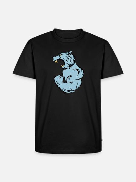 wolf_beast_2 - Männer Premium Bio T-Shirt - Schwarz