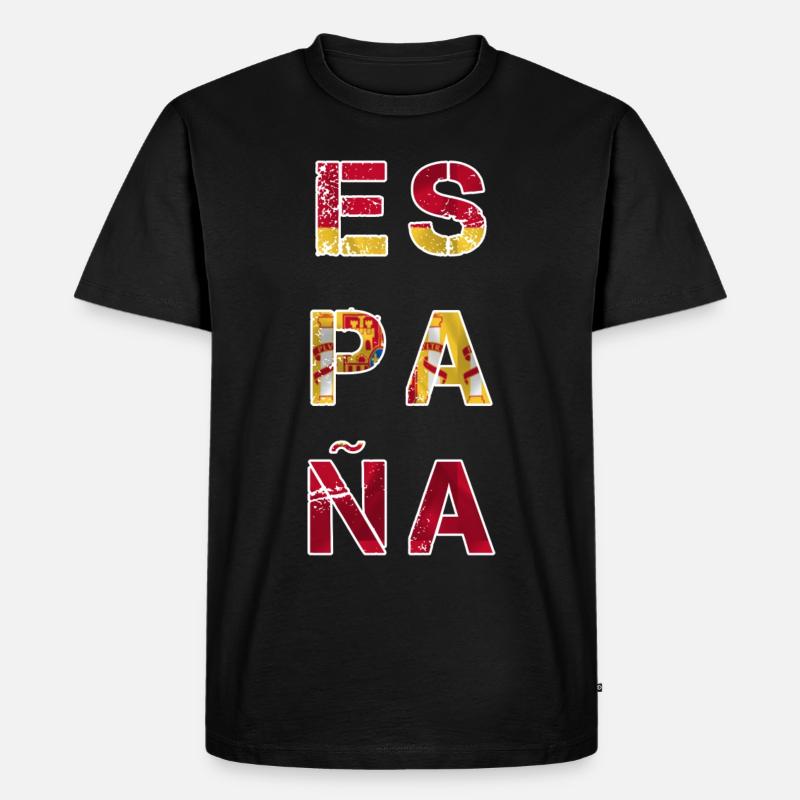Spanien Design. - Männer Premium Bio T-Shirt - Schwarz