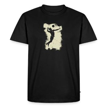 Volleyball Beach Grunge Vintage - Men's Premium Organic T-Shirt - black - Front - Nico (187cm)