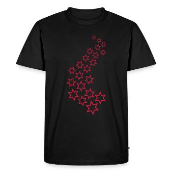 Stars - Christmas - Men's Premium Organic T-Shirt - black - Front - Nico (187cm)