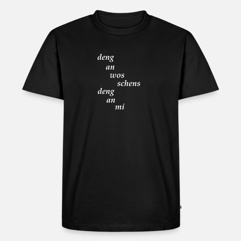 bayrisch arrogant - Männer Premium Bio T-Shirt - Schwarz