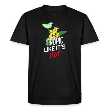 Tropic like it's hot! - Men's Premium Organic T-Shirt - black - Front - Nico (187cm)