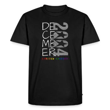 Naissance en 2004 - T-shirt Premium bio Homme - noir - Devant - Nico (187cm)