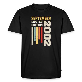 September 2002 Birthday Gift September 2002 - Men's Premium Organic T-Shirt - black - Front - Nico (187cm)