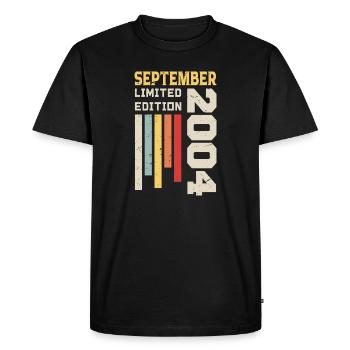 September 2004 Birthday Gift September 2004 - Men's Premium Organic T-Shirt - black - Front - Nico (187cm)
