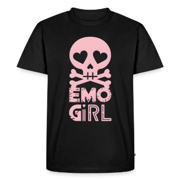Emo Girl! - Men's Premium Organic T-Shirt - black - Front - Nico (187cm)