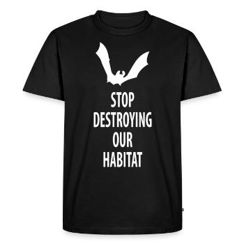 Chauves-souris - T-shirt Premium bio Homme - noir - Devant - Nico (187cm)